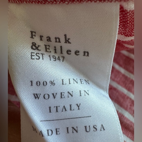 Frank & Eileen “Eileen” Linen stripe button down shirt XS - Picture 7 of 7